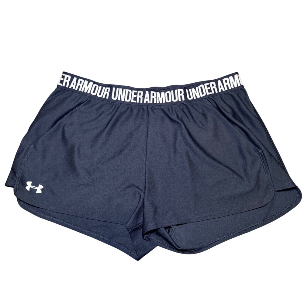 Under Armour Black Athletic Shorts HeatGear Gym Running Training XL